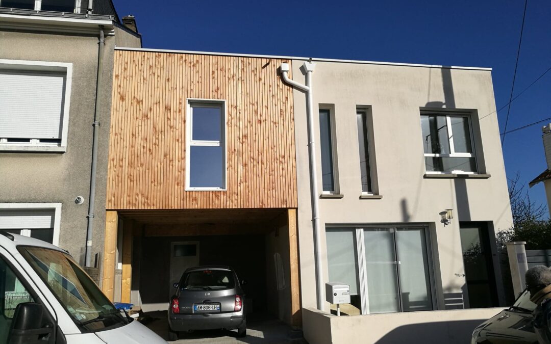 Construction d’une maison  et une extension quelques années plus tard Nantes